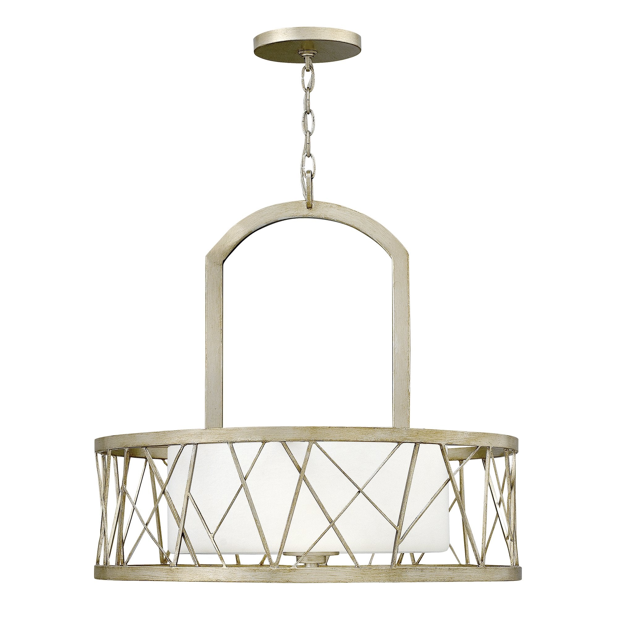 Nest Pendant Chandelier in Silver Leaf Finish HK-NEST-P-B-SL