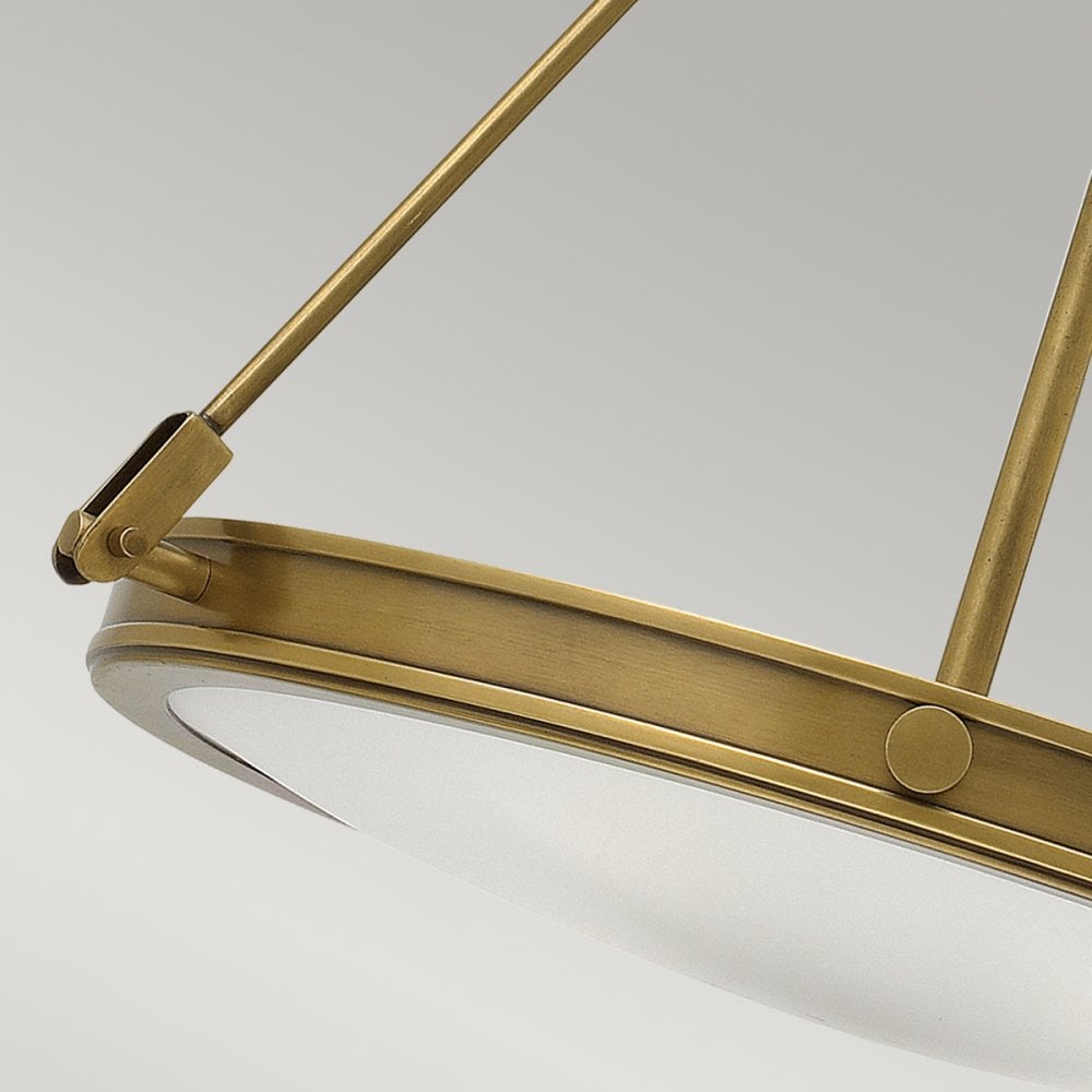 Collier 4 Light Ceiling Pendant In Heritage Brass Finish HK-COLLIER-P