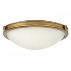 Collier Medium Flush Ceiling Light In Heritage Brass Finish HK-COLLIER-F-M