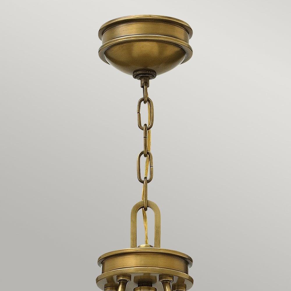 Collier 5 Light Chandelier In Heritage Brass Finish HK-COLLIER5