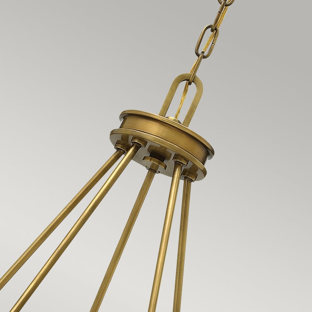 Collier 5 Light Chandelier In Heritage Brass Finish HK-COLLIER5