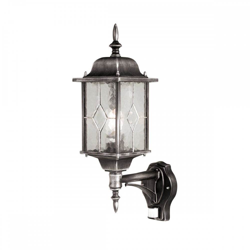 WX1-PIR Wexford Up Light Security Exterior Wall Lantern IP43