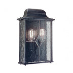 WX7 Wexford black/silver wall half exterior lantern, IP43