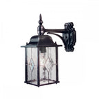 WX2 Wexford outside black/silver wall light, IP43