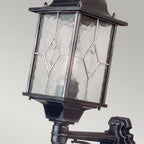 WX1 Wexford Black/Silver wall exterior lantern, IP43