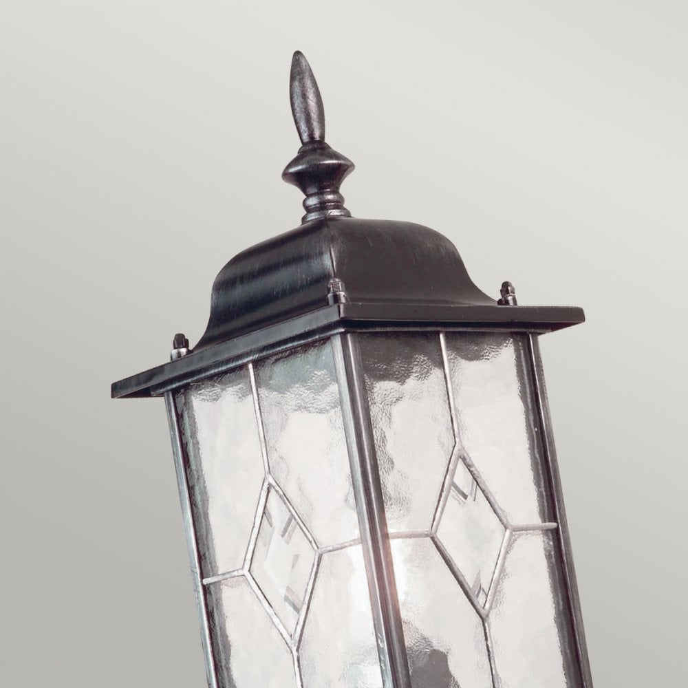 WX1 Wexford Black/Silver wall exterior lantern, IP43