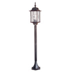 WX4 Wexford black/silver pillar exterior lantern, IP43