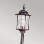 WX4 Wexford black/silver pillar exterior lantern, IP43