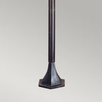 WX4 Wexford black/silver pillar exterior lantern, IP43