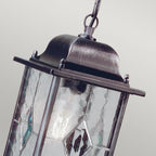 WX9 Wexford black/silver chain exterior lantern, IP43