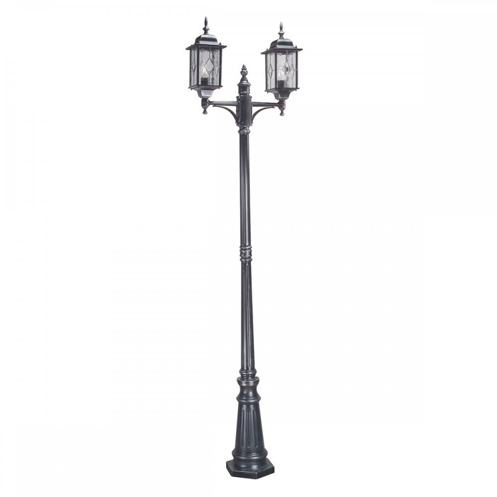 WX8 Wexford black/silver twin post exterior lantern