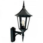 Valencia Exterior Wall Lantern In Black Finish IP54