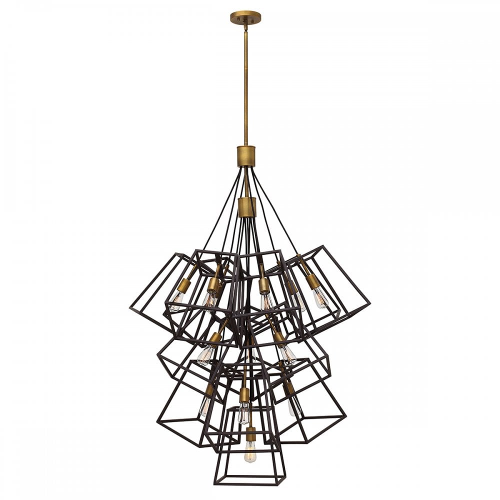 Fulton 13 Light Large Foyer Chandelier In Bronze Finish HK-FULTON-13P
