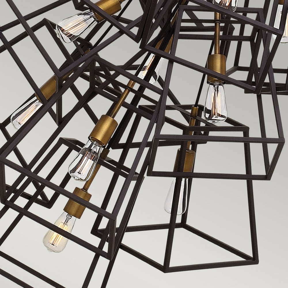 Fulton 13 Light Large Foyer Chandelier In Bronze Finish HK-FULTON-13P