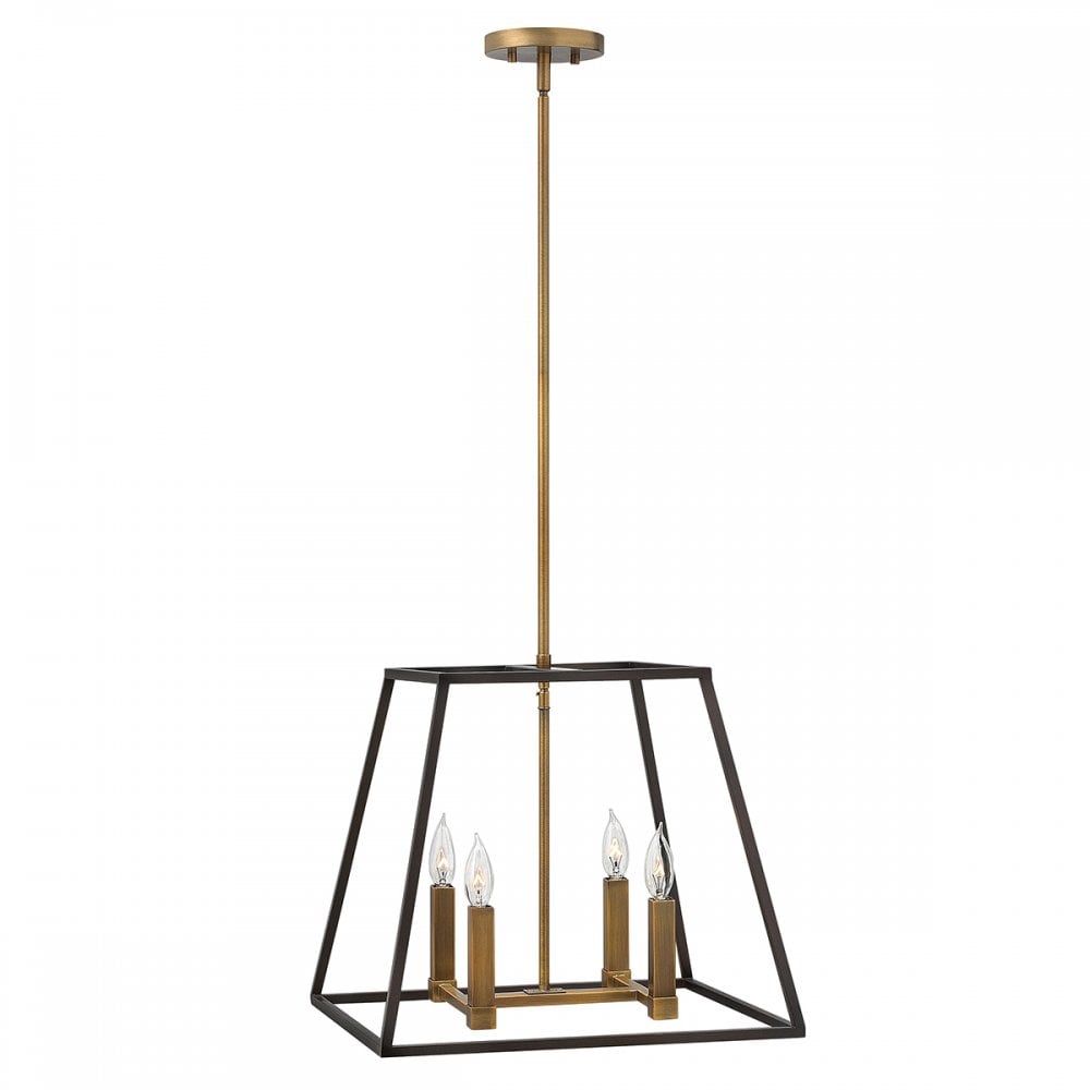 Fulton 4 Light Chandelier Pendant In Bronze Finish HK-FULTON-4P