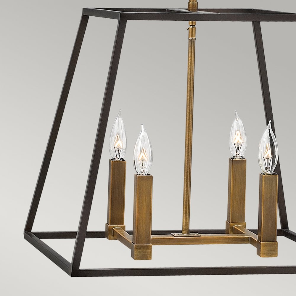 Fulton 4 Light Chandelier Pendant In Bronze Finish HK-FULTON-4P