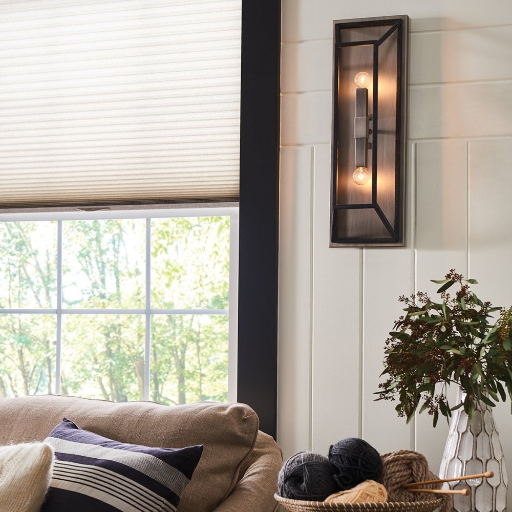 Fulton 2 Light Wall Fitting In Bronze Finish HK-FULTON2