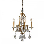 Valentina Classic 4 Light Ceiling Chandelier In Oxidised Bronze Finish FE-VALENTINA4