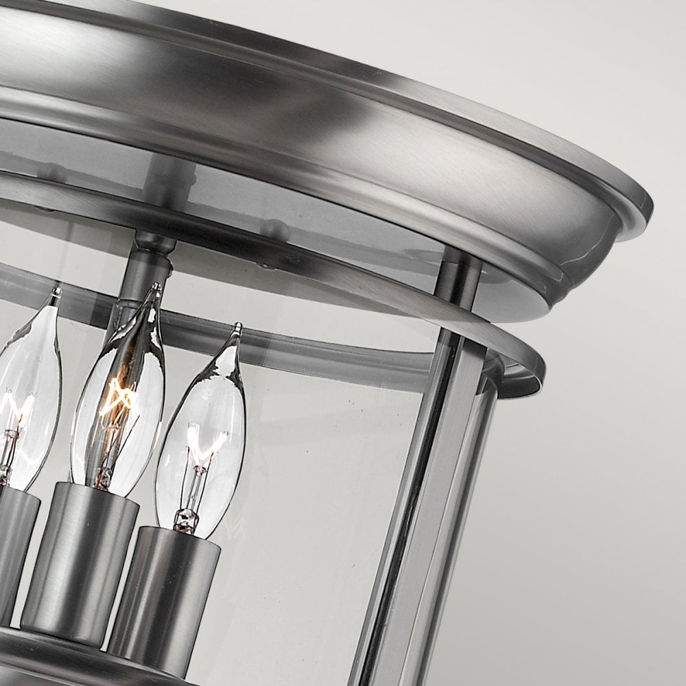 Gentry Flush Ceiling Light in Pewter Finish HK-GENTRY-F-PW