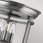 Gentry Flush Ceiling Light in Pewter Finish HK-GENTRY-F-PW