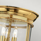 Gentry 3 Light Flush Ceiling Light in Polished Brass Finish HK-GENTRY-F-PB