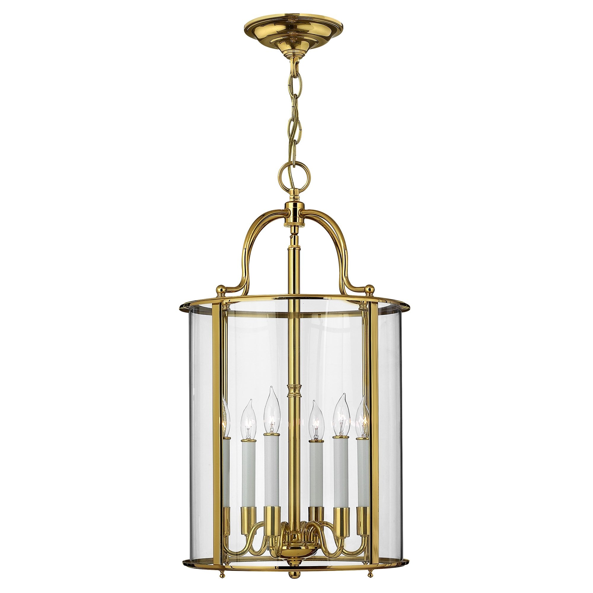 Gentry Large Ceiling Pendant Light in Polished Brass Finish HK-GENTRY-P-L-PB