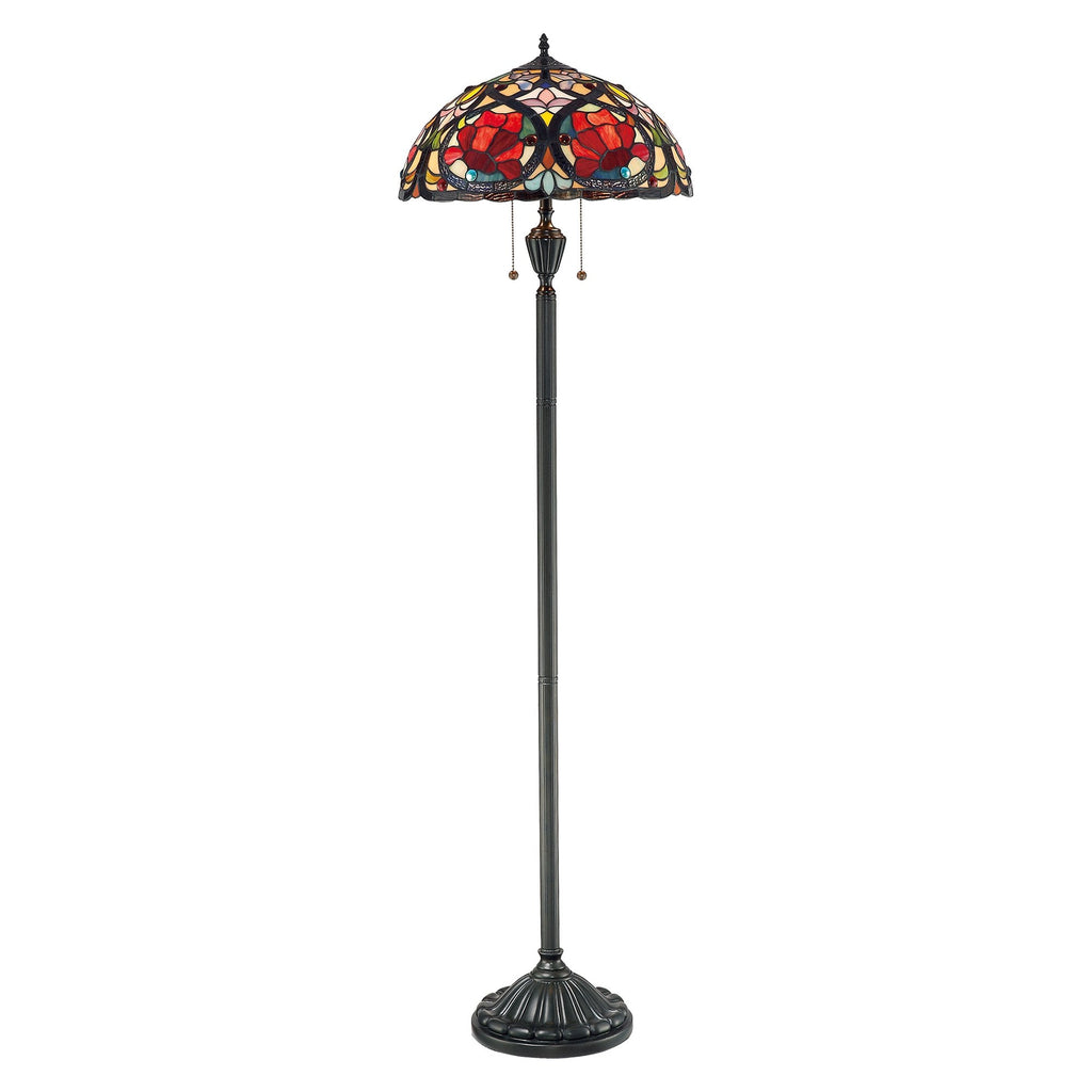 Larissa Tiffany Bronze Floor Lamp QZ-LARISSA-FL