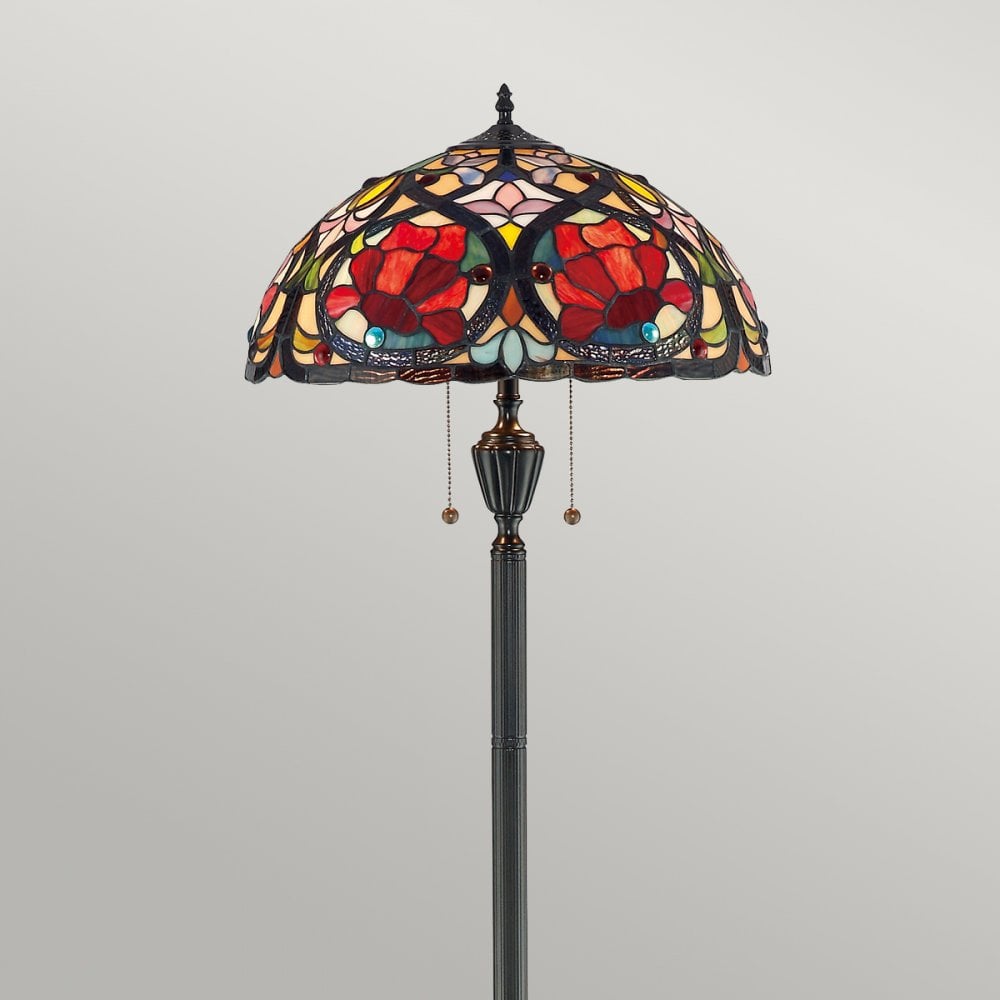 Larissa Tiffany Bronze Floor Lamp QZ-LARISSA-FL