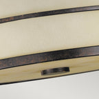 Fusion Stylish Semi Flush Ceiling Light In Grecian Bronze With Amber Glass FE-FUSION-SF