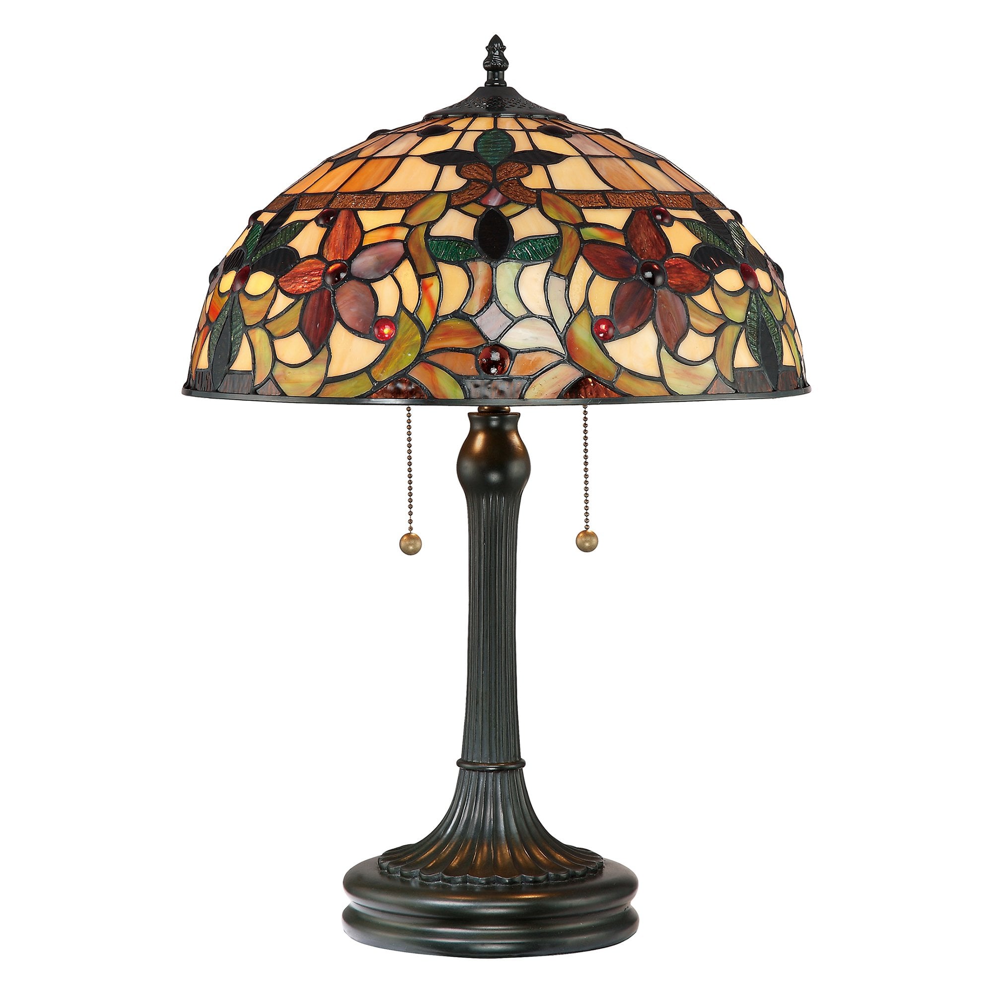 Kami Tiffany Bronze 2 Light Table Lamp QZ-KAMI-TL