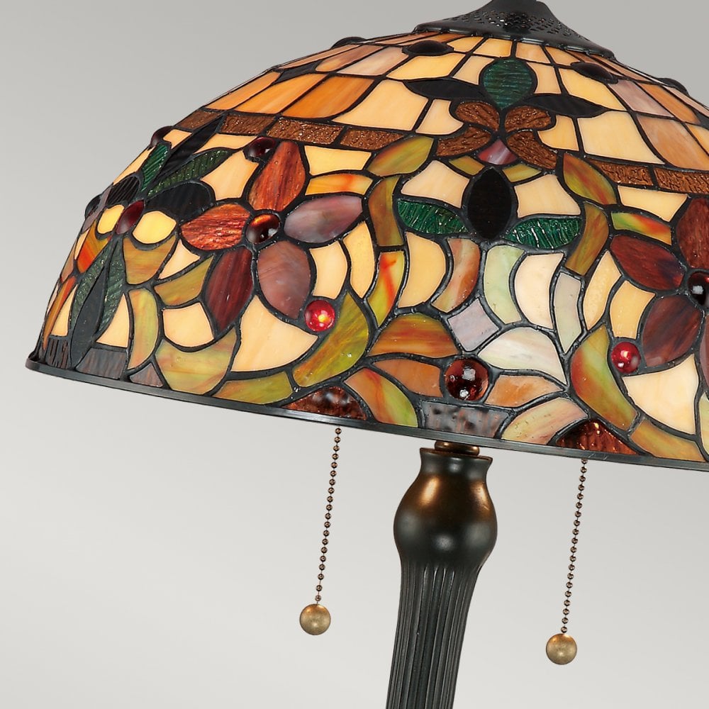 Kami Tiffany Bronze 2 Light Table Lamp QZ-KAMI-TL