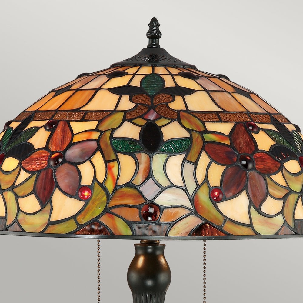 Kami Tiffany Bronze 2 Light Table Lamp QZ-KAMI-TL