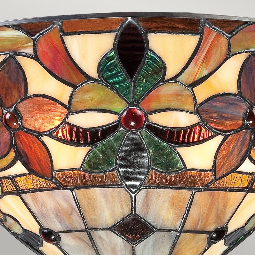 Kami Tiffany Bronze Wall Uplighter QZ-KAMI-WU