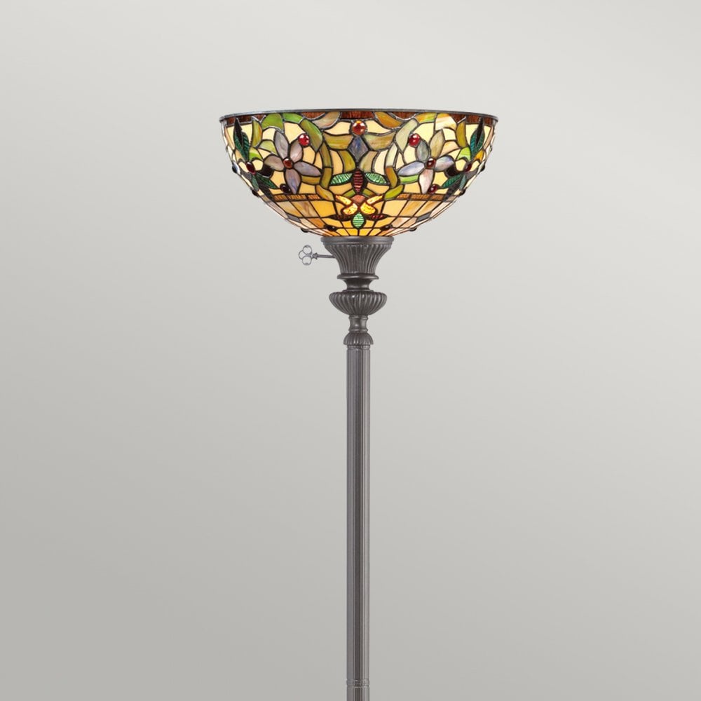 Kami Tiffany Bronze Uplighter Floor Lamp QZ-KAMI-UL