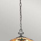 Kami Tiffany Bronze 3 Light Ceiling Pendant QZ-KAMI-P