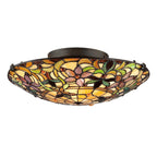 Kami Tiffany Flush Mount Ceiling Pendant QZ-KAMI-F