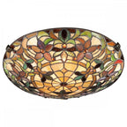 Kami Tiffany Flush Mount Ceiling Pendant QZ-KAMI-F