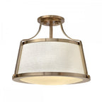 Charlotte 3 Light Brushed Caramel Semi Flush Light HK-CHARLOTTE-SF-BC