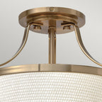 Charlotte 3 Light Brushed Caramel Semi Flush Light HK-CHARLOTTE-SF-BC