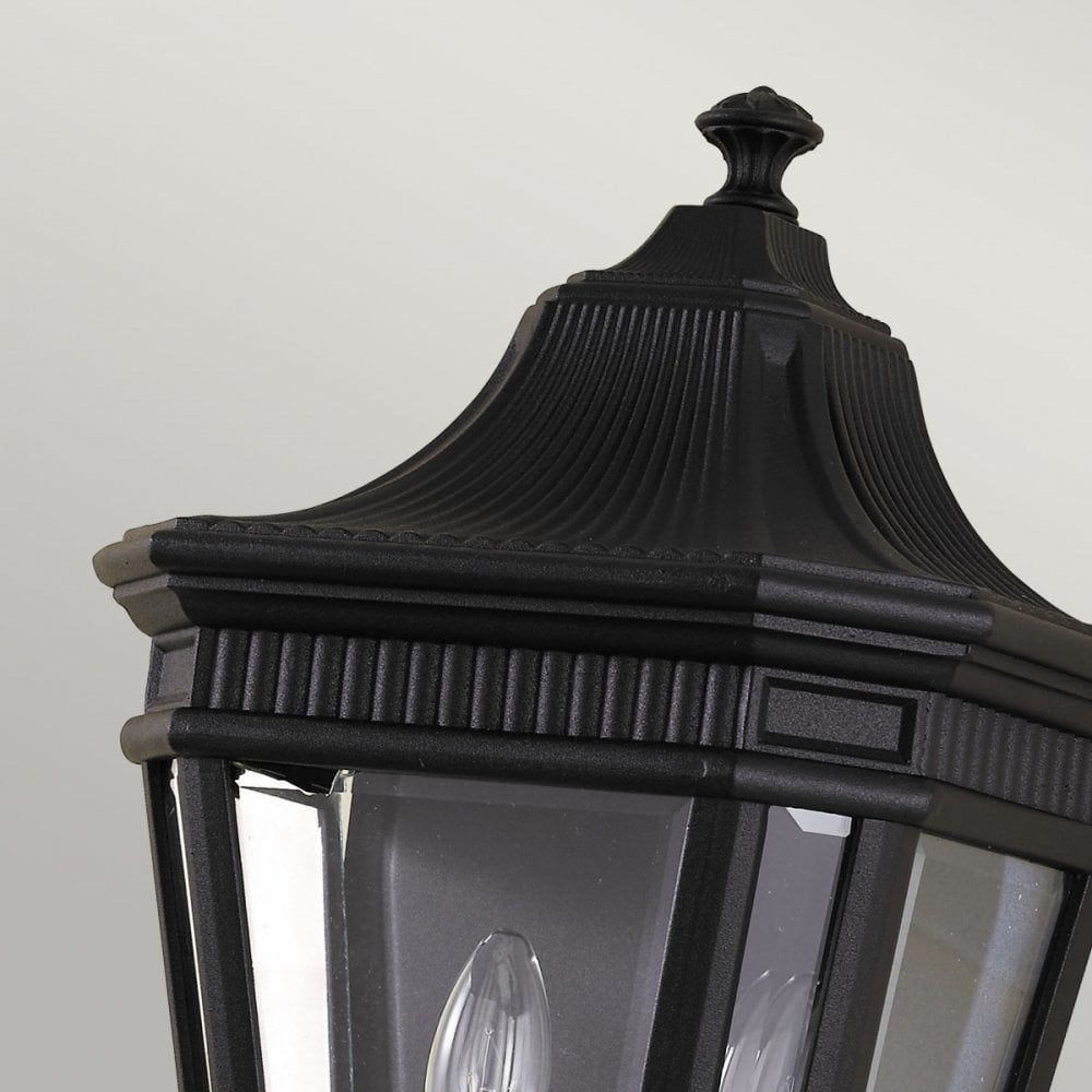 Cotswold Lane Outdoor Half Wall Lantern In Black Finish FE-COTSLN7 BK