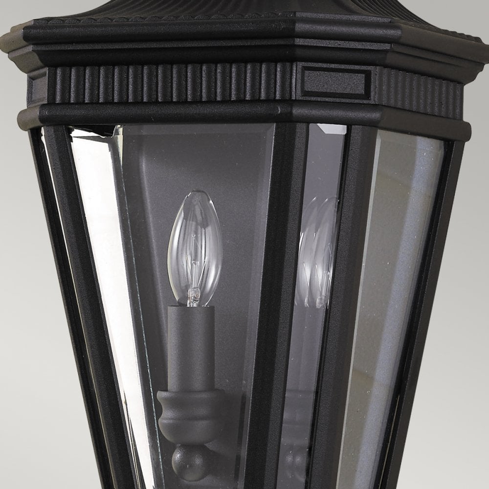 Cotswold Lane Outdoor Half Wall Lantern In Black Finish FE-COTSLN7 BK