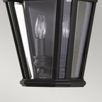 Cotswold Lane Outdoor Half Wall Lantern In Black Finish FE-COTSLN7 BK