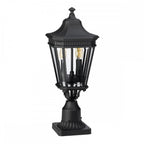 Cotswold Lane Outdoor Medium Pedestal Light In Black Finish FE-COTSLN3-M BK