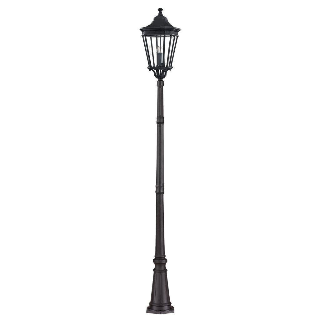 Cotswold Lane Outdoor Large Post Lantern In Black Finish FE-COTSLN5-L BK