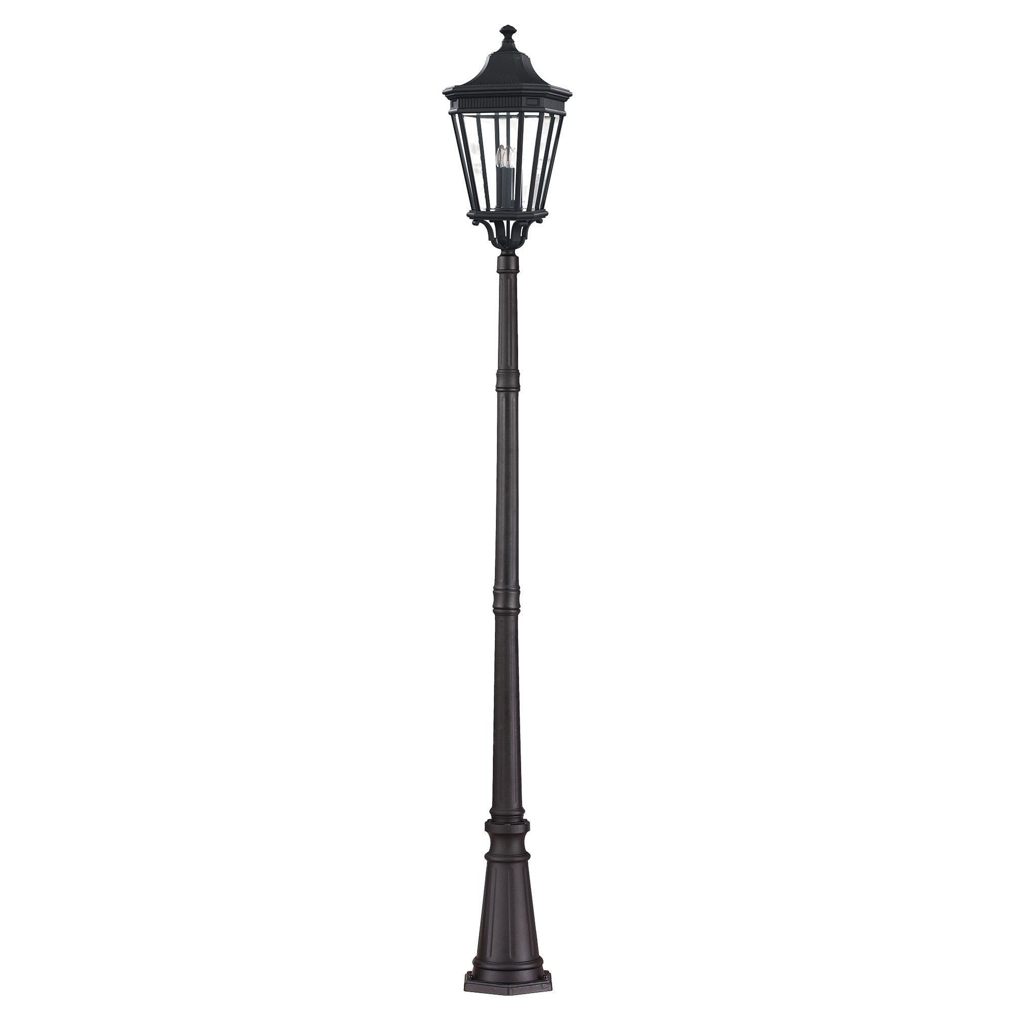 Cotswold Lane Outdoor Large Post Lantern In Black Finish FE-COTSLN5-L BK