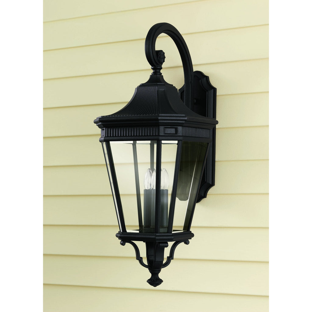 Cotswold Lane Outdoor Large Wall Light In Black Finish FE-COTSLN2-L BK