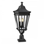 Cotswold Lane Outdoor Large Pedestal Light In Black Finish FE-COTSLN3-L BK