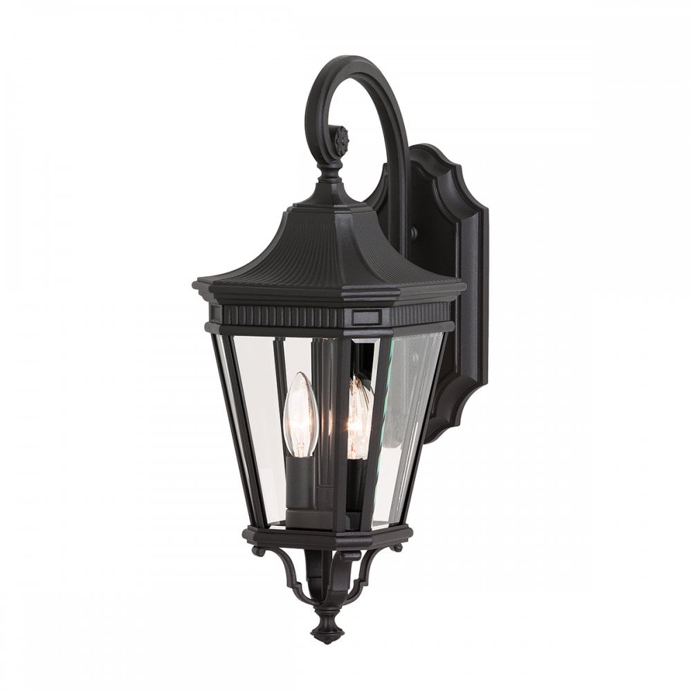 Cotswold Lane Outdoor Medium Wall Lantern In Black Finish FE-COTSLN2-M BK