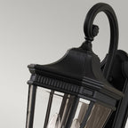Cotswold Lane Outdoor Medium Wall Lantern In Black Finish FE-COTSLN2-M BK