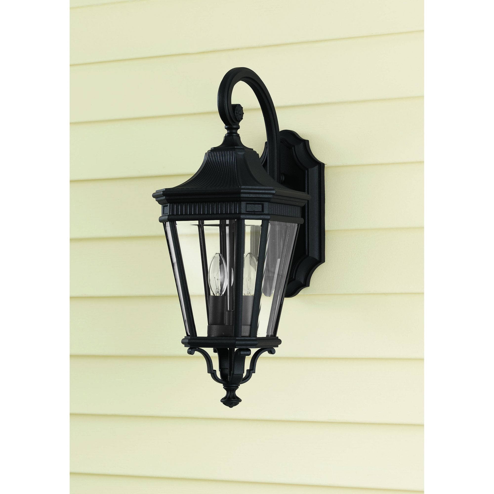 Cotswold Lane Outdoor Medium Wall Lantern In Black Finish FE-COTSLN2-M BK
